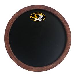 The Fan-Brand - Missouri Tigers 20.25'' Round Chalkboard Faux Barrel Top Sign - Multicolor