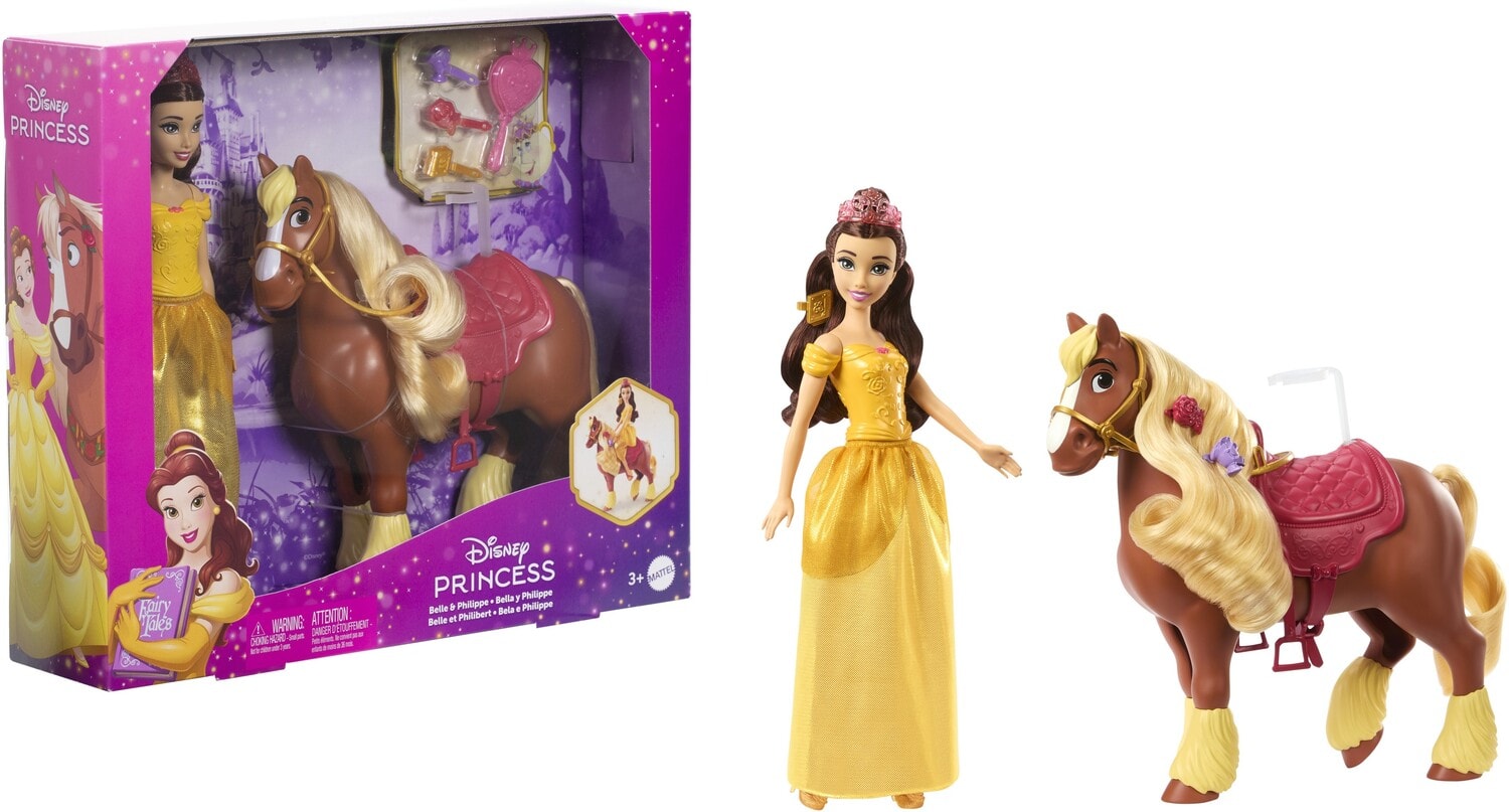 Mattel - Disney Princess Belle & Philippe Doll & Horse - Collectibles - Multicolor