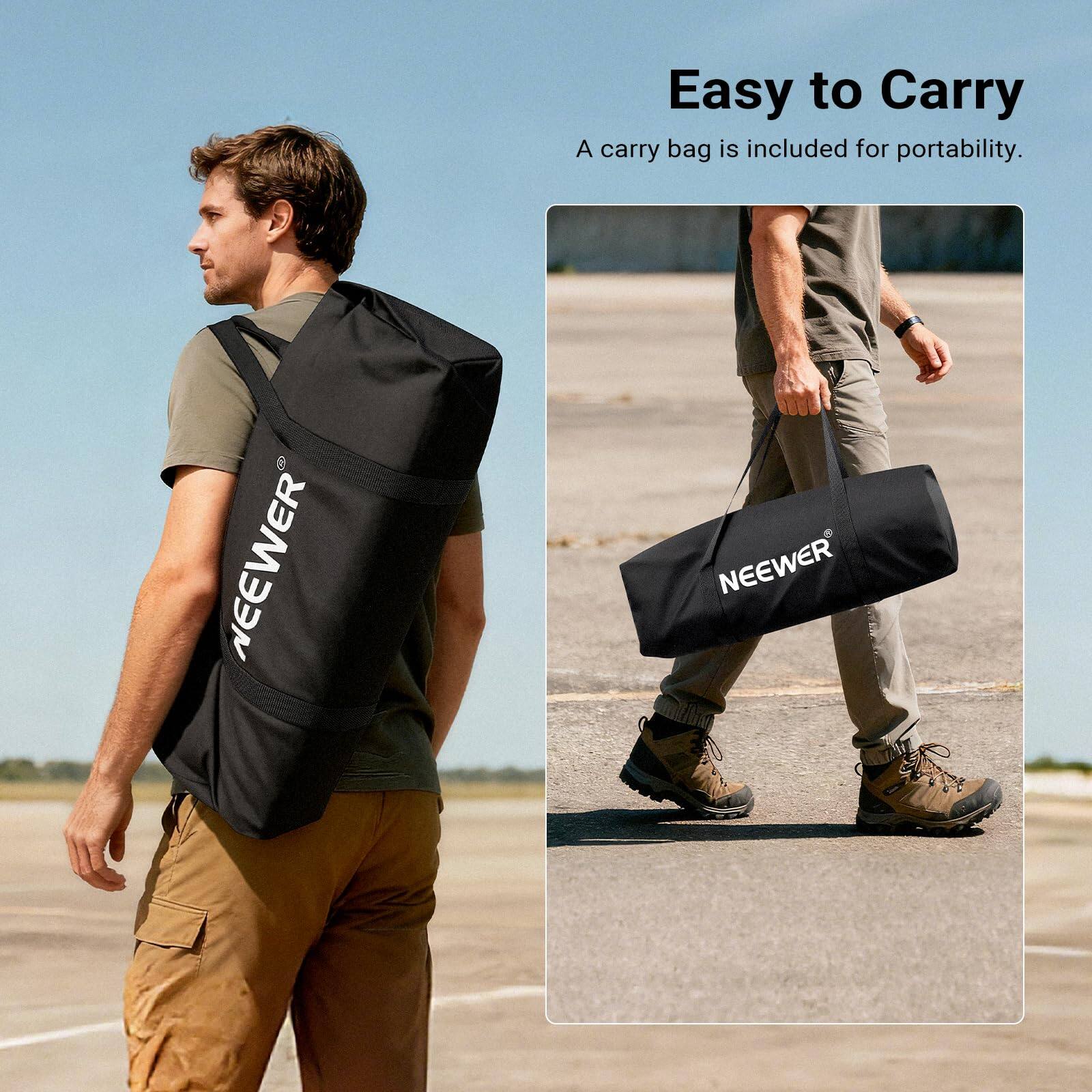 Easy to Carry  
A carry bag is included for portability.  
NEEWER