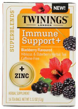 Twinings - Twining Tea Tea Superblend Immune Zinc - Pack of 6 - 16 bags