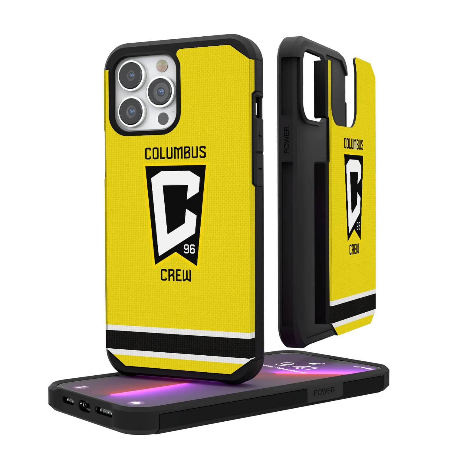 Photos - Case MLS Keyscaper - - Columbus Crew iPhone Striped Rugged Phone - 12 Pro Max - Multicolor 4484271