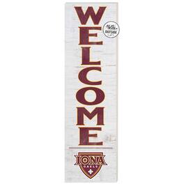 Jardine - Iona University Gaels 10'' x 35'' Indoor/Outdoor Welcome Sign - White