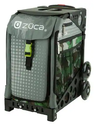 Front. Zuca - ZUCA Sport Paintball Insert Bag (Camo w/ Gray Dots) w/ Frame (Black) - Black.