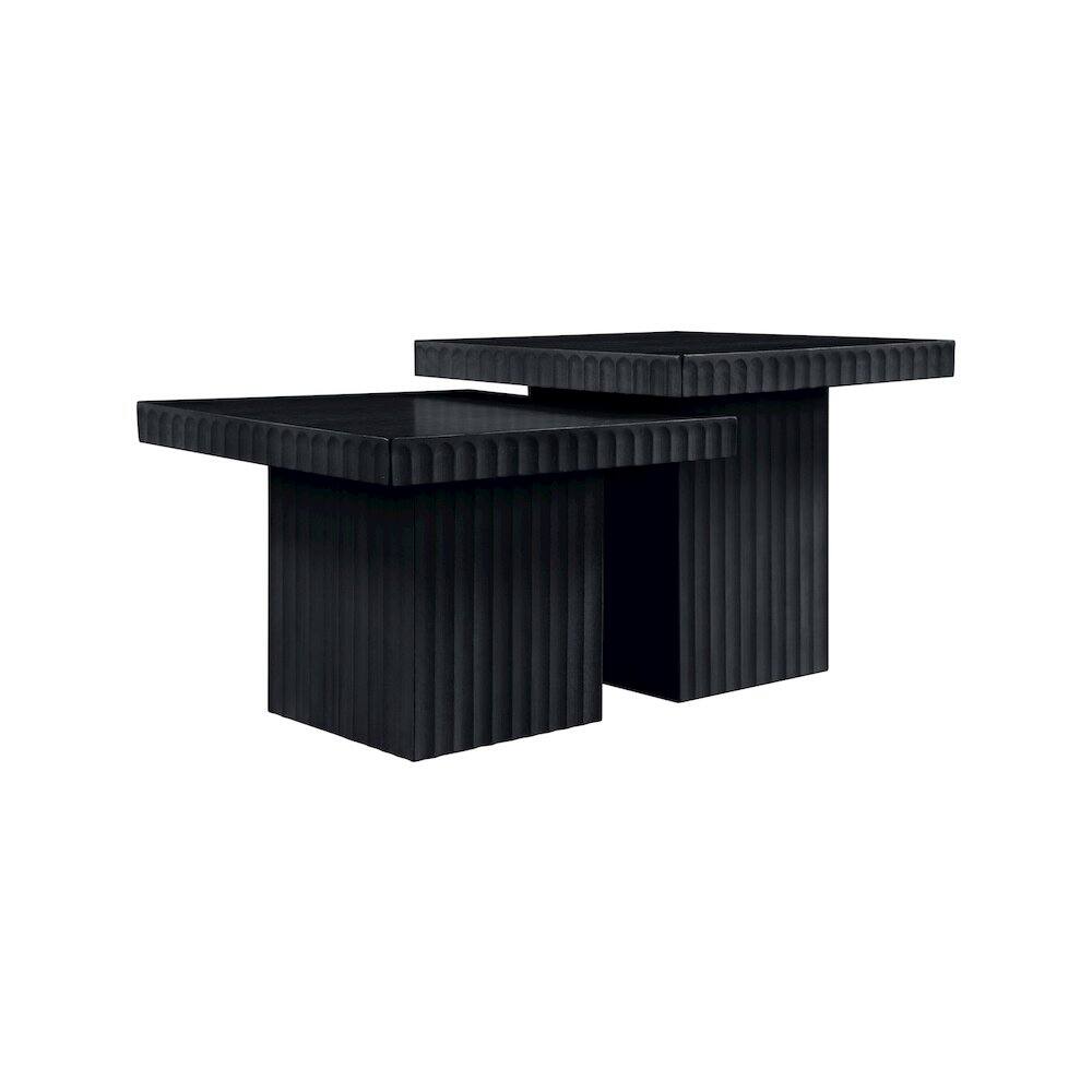Alt View 2. Meridian Furniture - Spencer Black Oak Veneer Coffee Table - Black.