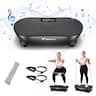 MERACH - Vibration Plate for Lymphatic Drainage Weight Loss Muscle Activation LED Touch Screen Bluetooth Plate Vibration - Black