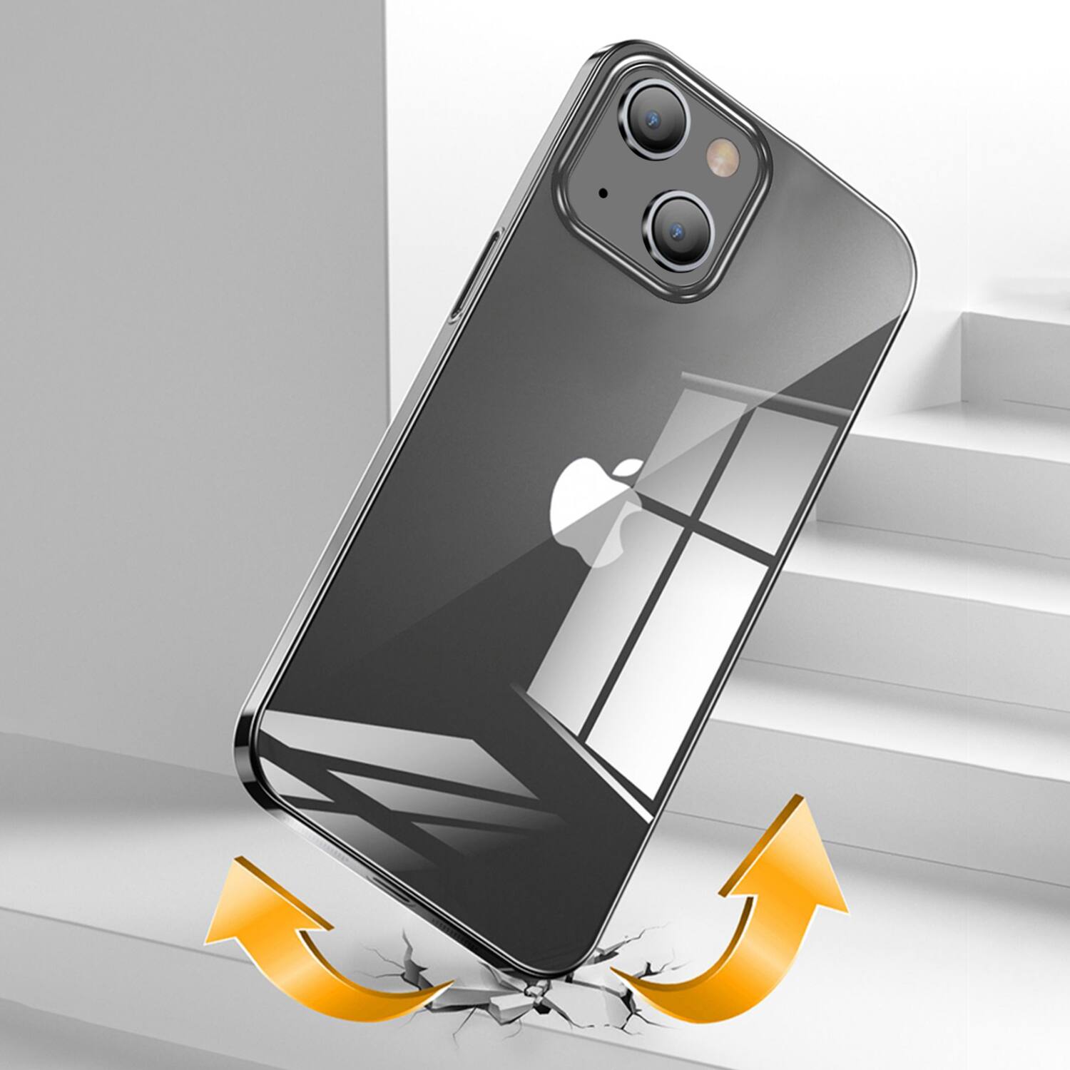 Alt View 1. SaharaCase - Venture Series Ultra Thin Case for iPhone 15 Plus - Smoke Clear - Clear.