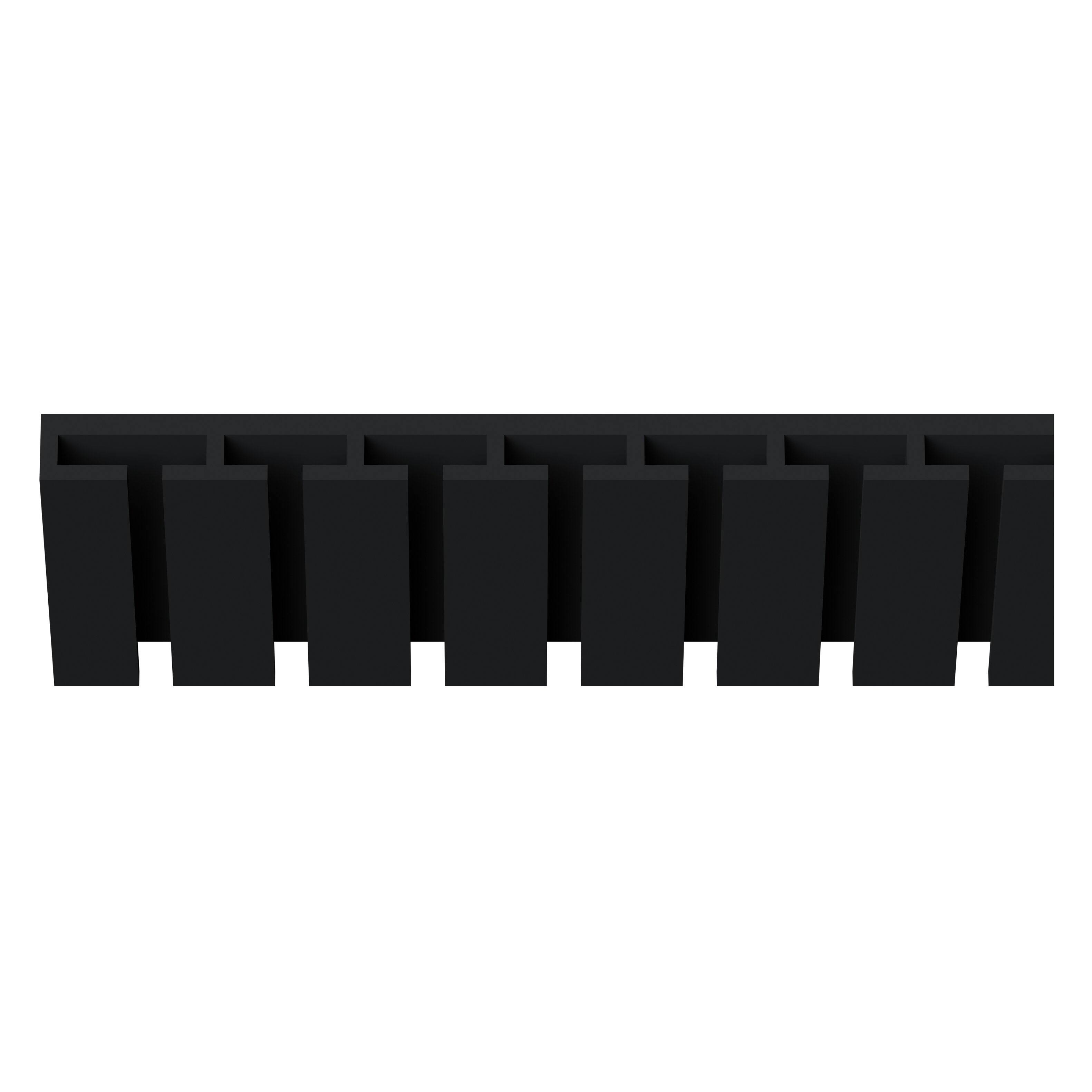Angle. Boyel Living - 30-in W x 1.5-in H x 12-in D Shaker RTA Kitchen Under Cabinet Glass Holder - Black.