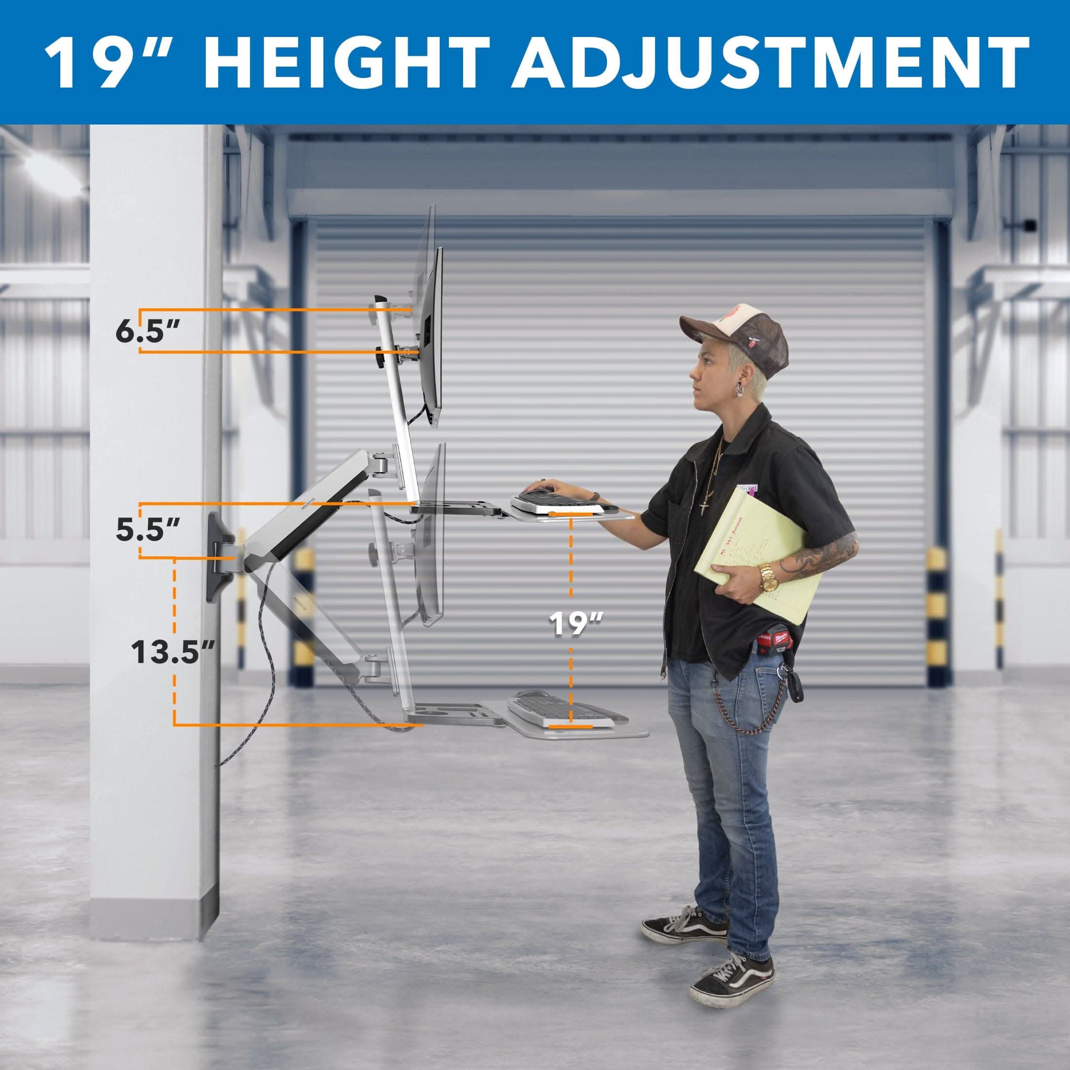 19" HEIGHT ADJUSTMENT

6.5"
5.5"
13.5"
19"