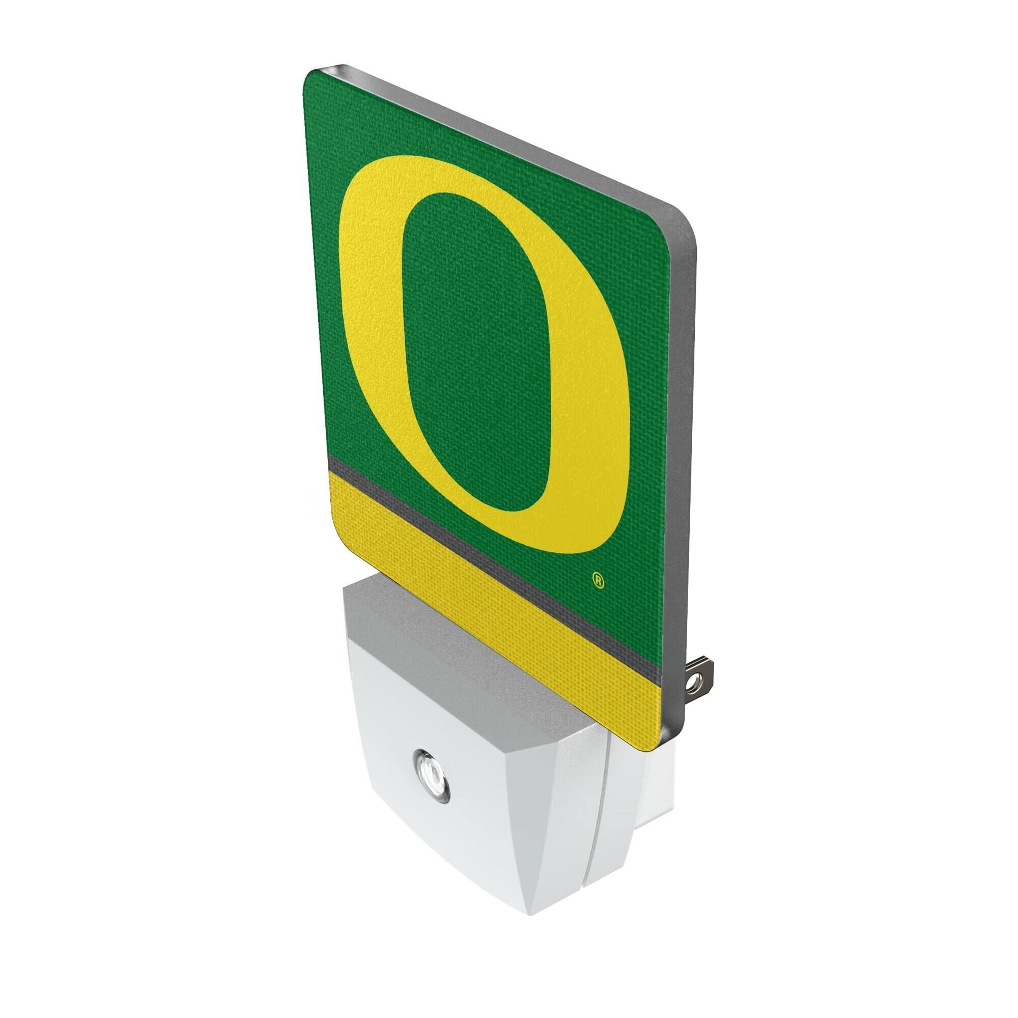 Alt View 1. Keyscaper - Oregon Ducks Primary Logo Stripe Design Nightlight 2-Pack - Multicolor.