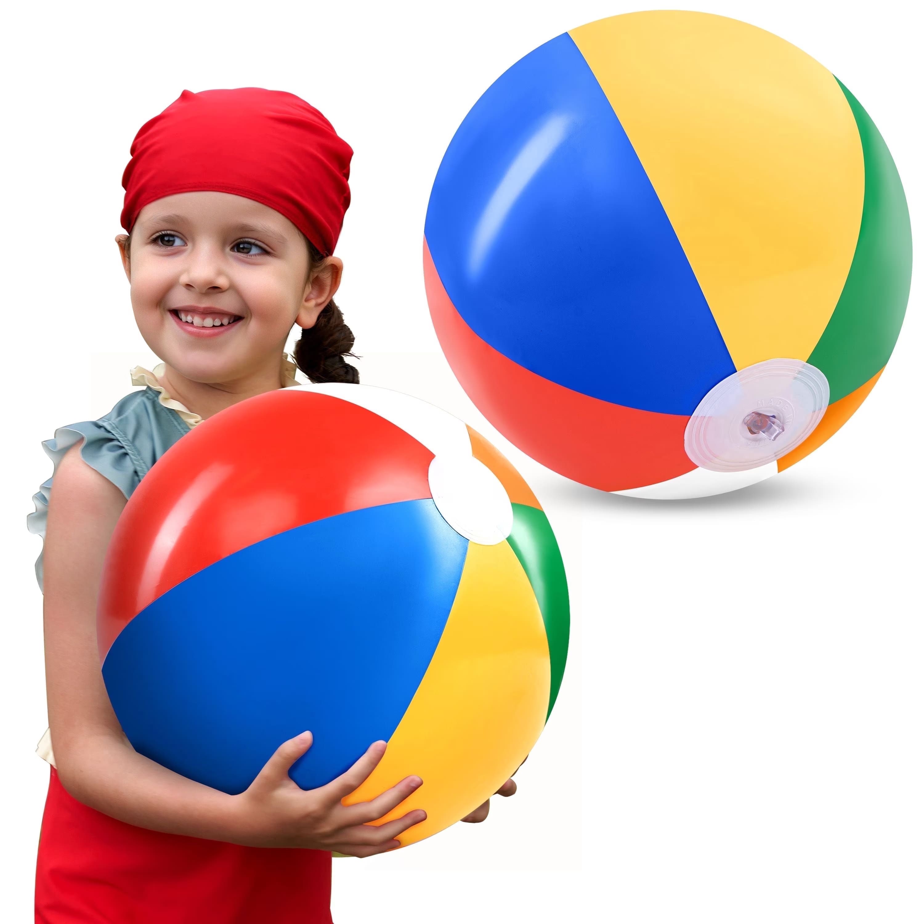 Joyfy - 2-Pack Rainbow Beach Balls - 20 Inch Inflatable Pool Toys for Kids & Adults price history on PriceWatchPro