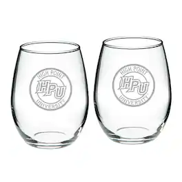 Jardine - High Point Panthers 21oz. 2-Piece Stemless Wine Glass Set - Multicolor