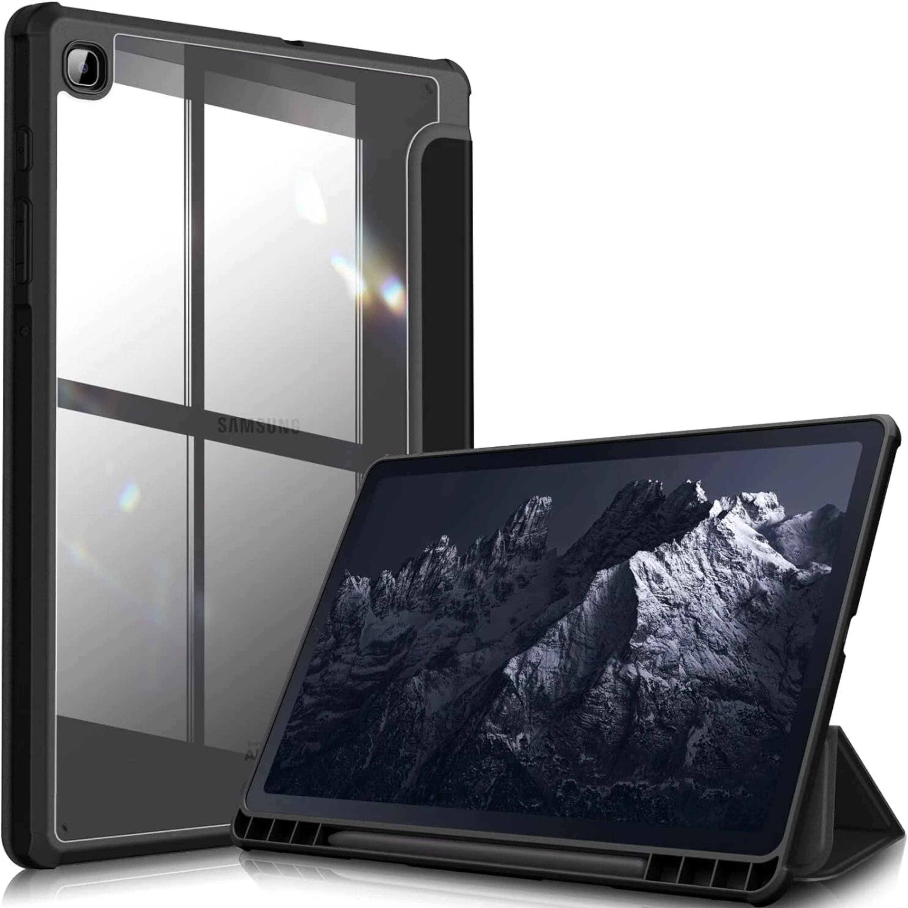 Front. Kitcheniva - Shockproof Hybrid Slim Case For Samsung Galaxy Tab S6 Lite 2024/2022 Lightweight 10.4" Black - Black.