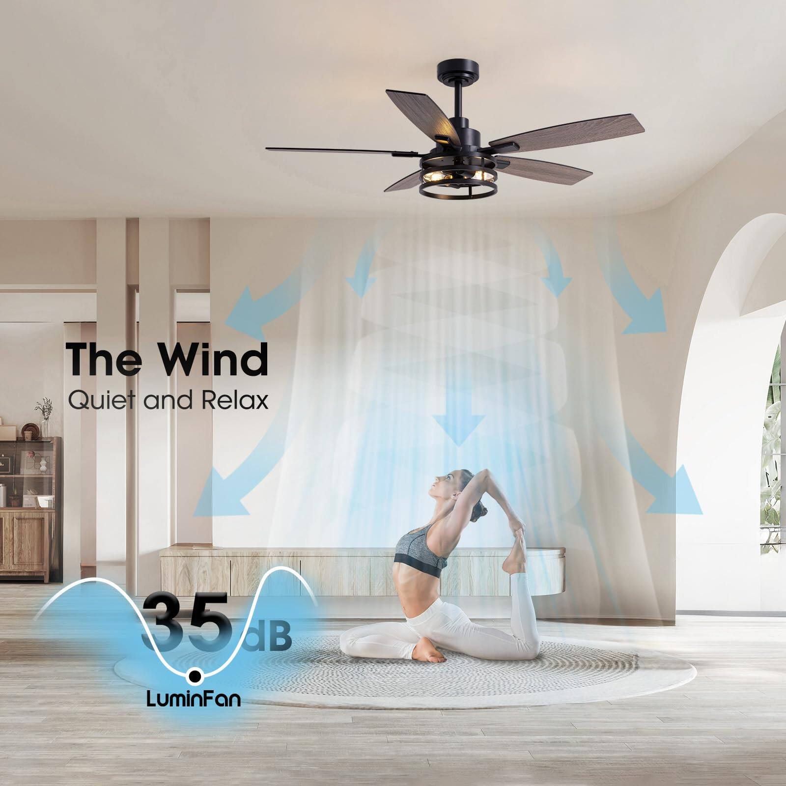 The Wind  
Quiet and Relax  

35 dB  

LuminFan