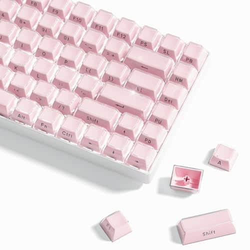 Cedar Assembly - Keycaps Crystal 60 65 75 Side Printed Elegant Key Caps Custom113 Keys Oem Profile For 6168848798100 Cherry - Pink
