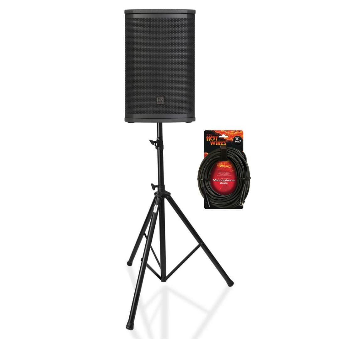 Electro-Voice - ETX-10P 10-Inch Portable Powered Loudspeaker (Black) Bundle