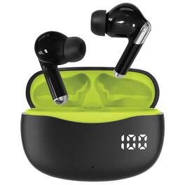 Fisher Studio Pro - Studio Pro By Fisher Active Pro Bluetooth Earphones With Microphone, Active Noise Canceling, True Wireless With Charging - Green