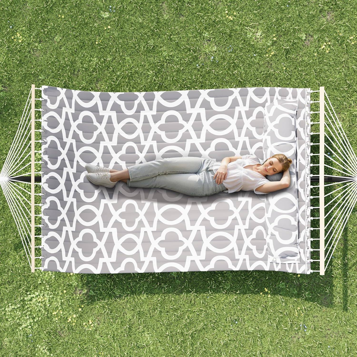 Alt View 2. Homhougo - Double Portable Hammock w/Stand, 475 LB Capacity, Adjustable Chair, Carry Bag.