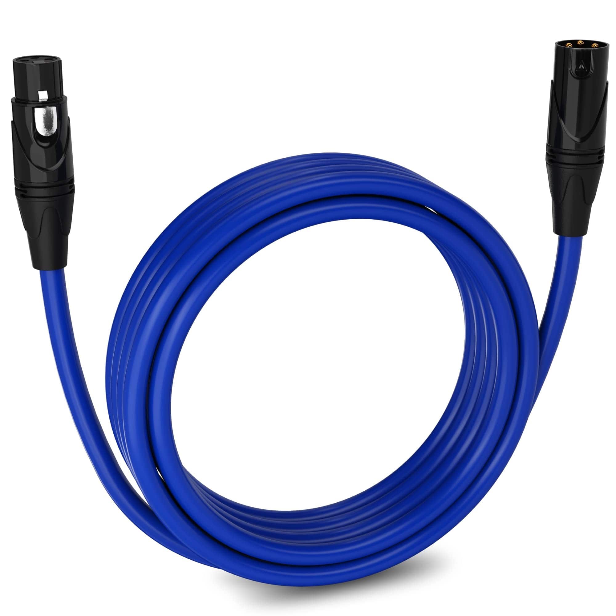 Lyxpro - 15 ft Balanced XLR Cable, Male to Female, 3 Pin Microphone Cable - Blue