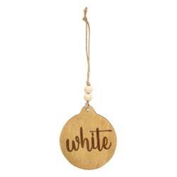 Angle. BreeBe - *Script Wine ID Tag 3 Asstd. - Natural.