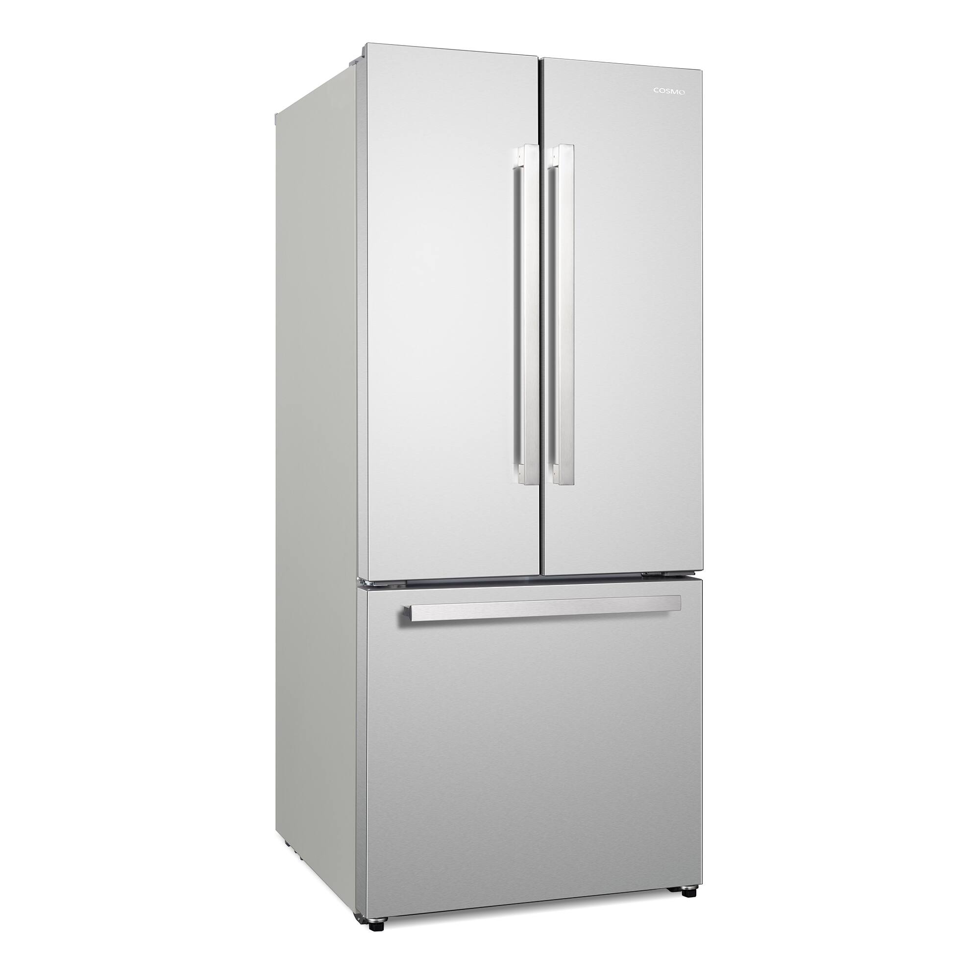 Alt View 1. COSMO - COS-RFFV183GHS 30 in. 17.5 cu. ft. Counter Depth 3-Door French Door Refrigerator with Freezer Drawer - Stainless Steel.