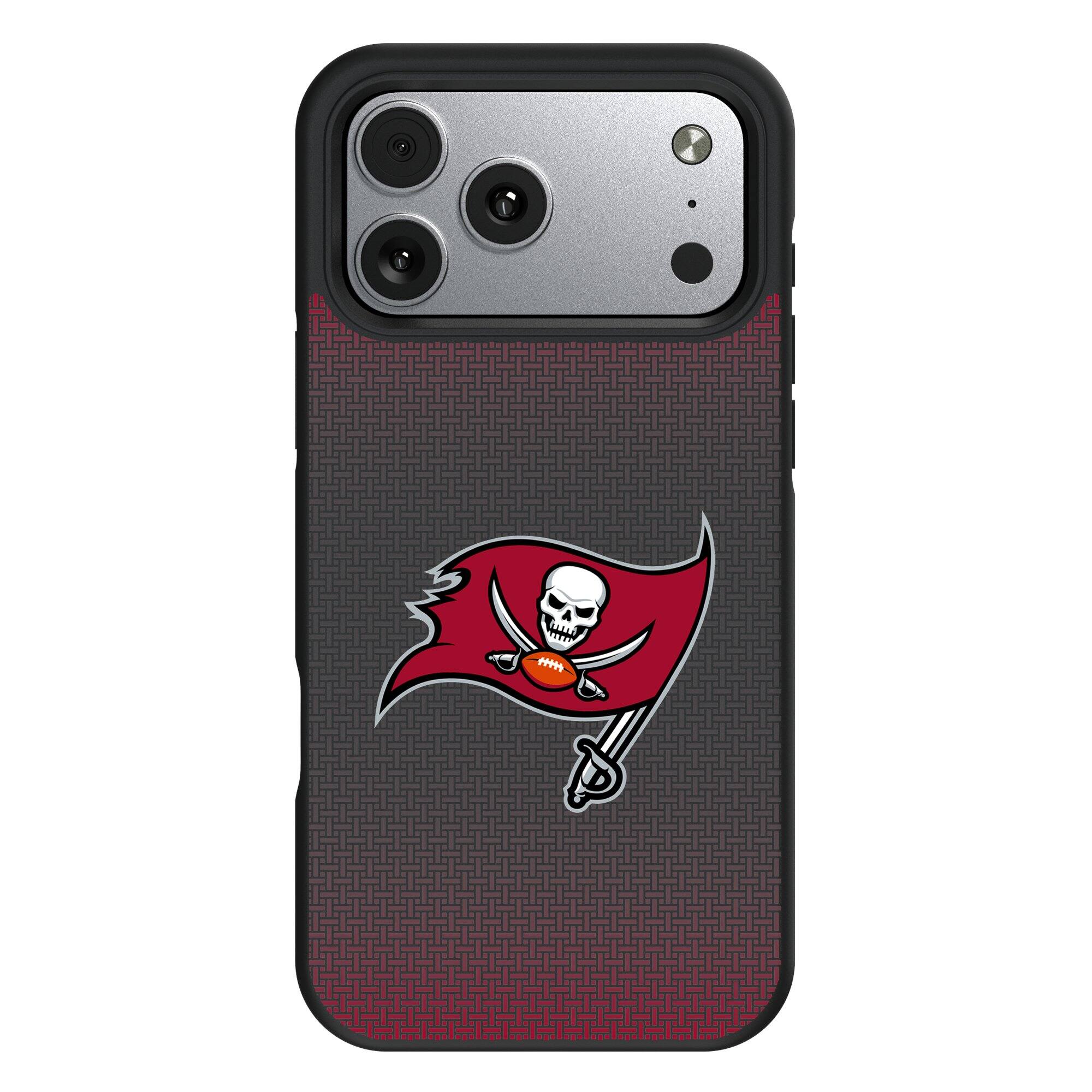 Keyscaper - NFL - Tampa Bay Buccaneers Bump Case with 8.2ft Drop Protection - 15 Pro Max - Black