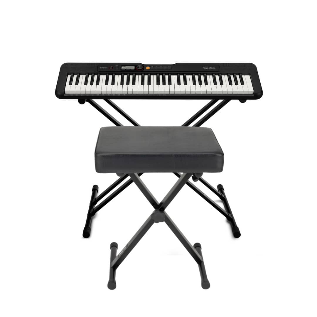 Casio - Casiotone CT-S200 61-Key Portable Keyboard (Black) with Stand and Bench