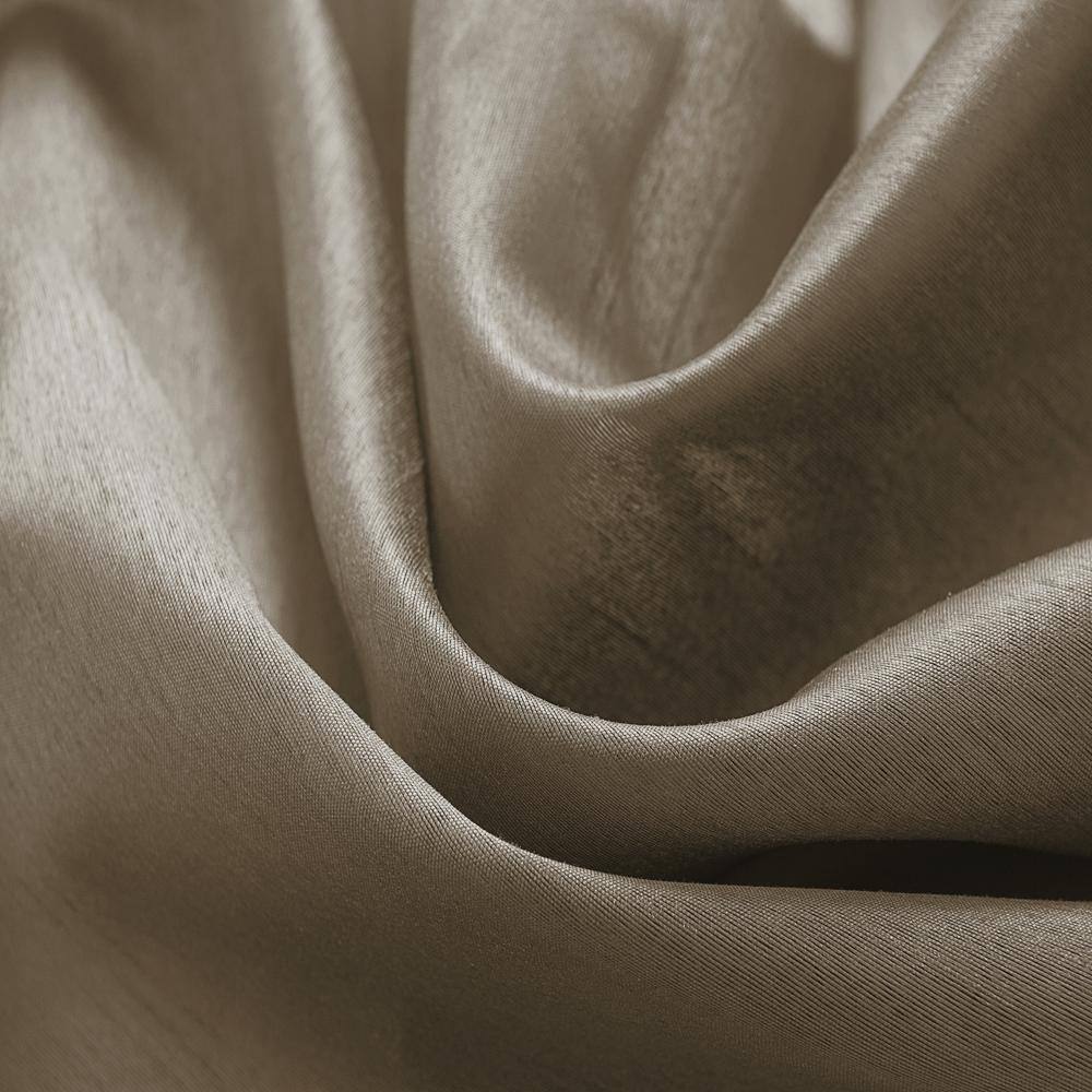 Angle. RT Designers Collection - RT Designers Collection Nancy Faux Luxurious Silk Grommet Curtain Panel 54" x 84" Taupe - Taupe.