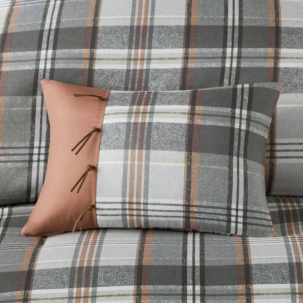Alt View 1. Gracie Mills - Gracie Mills Simone Plaid Comforter Set - Tan/Gray.