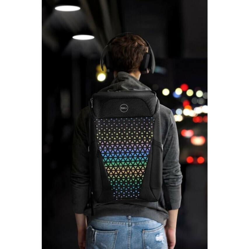 Alt View 3. Dell - Dell GM1720PM Carrying Case (Backpack) for 17" Dell Notebook, Gaming - Black - Weather Resistant - Fabric Body - Rainbow - Black.