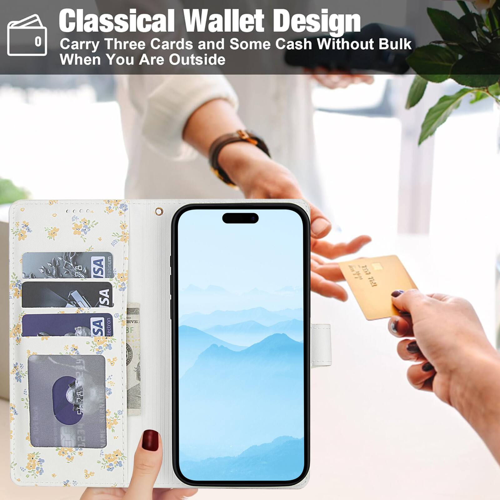 Classical Wallet Design  
Carry Three Cards and Some Cash Without Bulk When You Are Outside