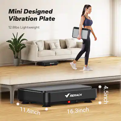 MERACH - Vibration Plate Exercise Machine Weight Loss Fitness Platform For Home - Black MERACH - Vibration Plate Exercise Machine Weight Loss Fitness Platform For Home - Black