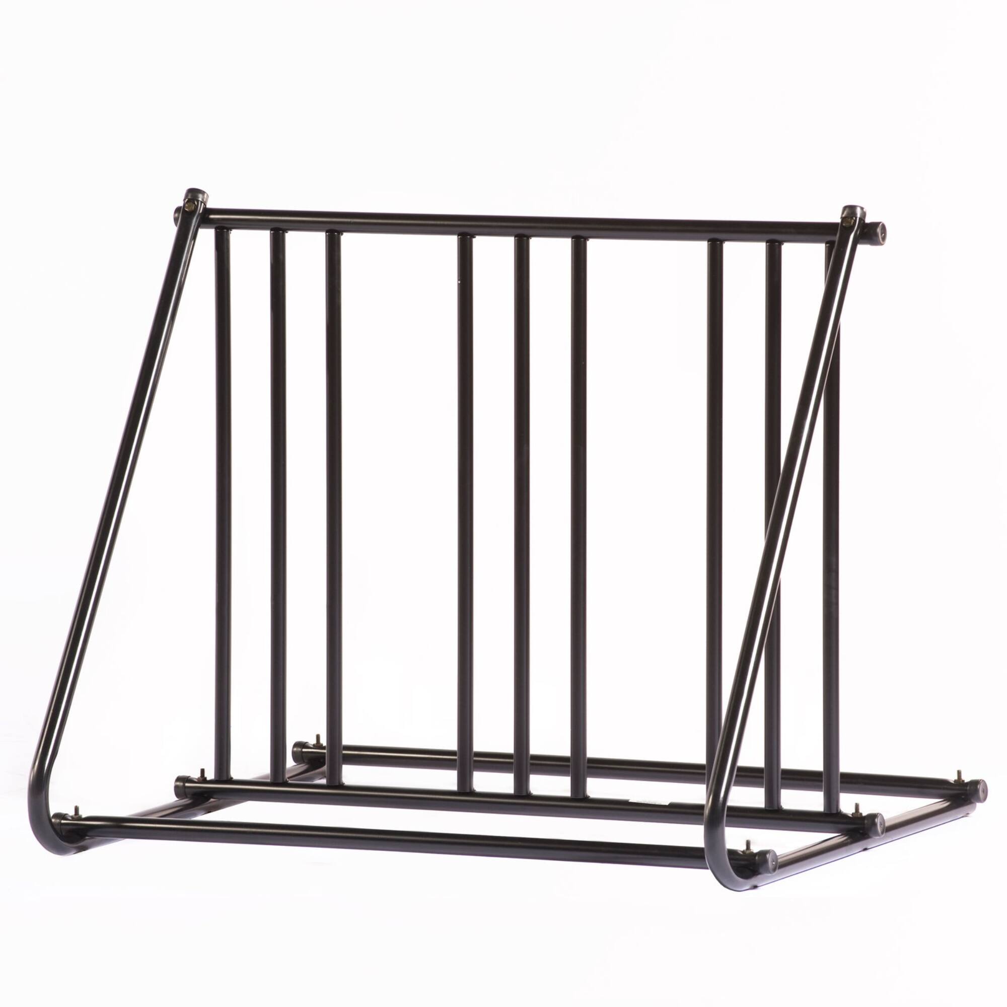 Front. Saris - Mighty Mite 6-Bike Parking Rack, Indoor and Outdoor Grid Bike Rack - Black.
