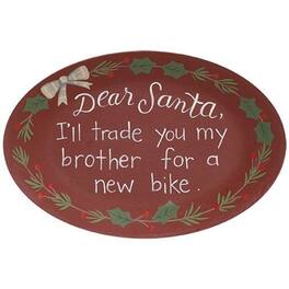 BreeBe - *I'll Trade You My Brother Oval Plate - Red