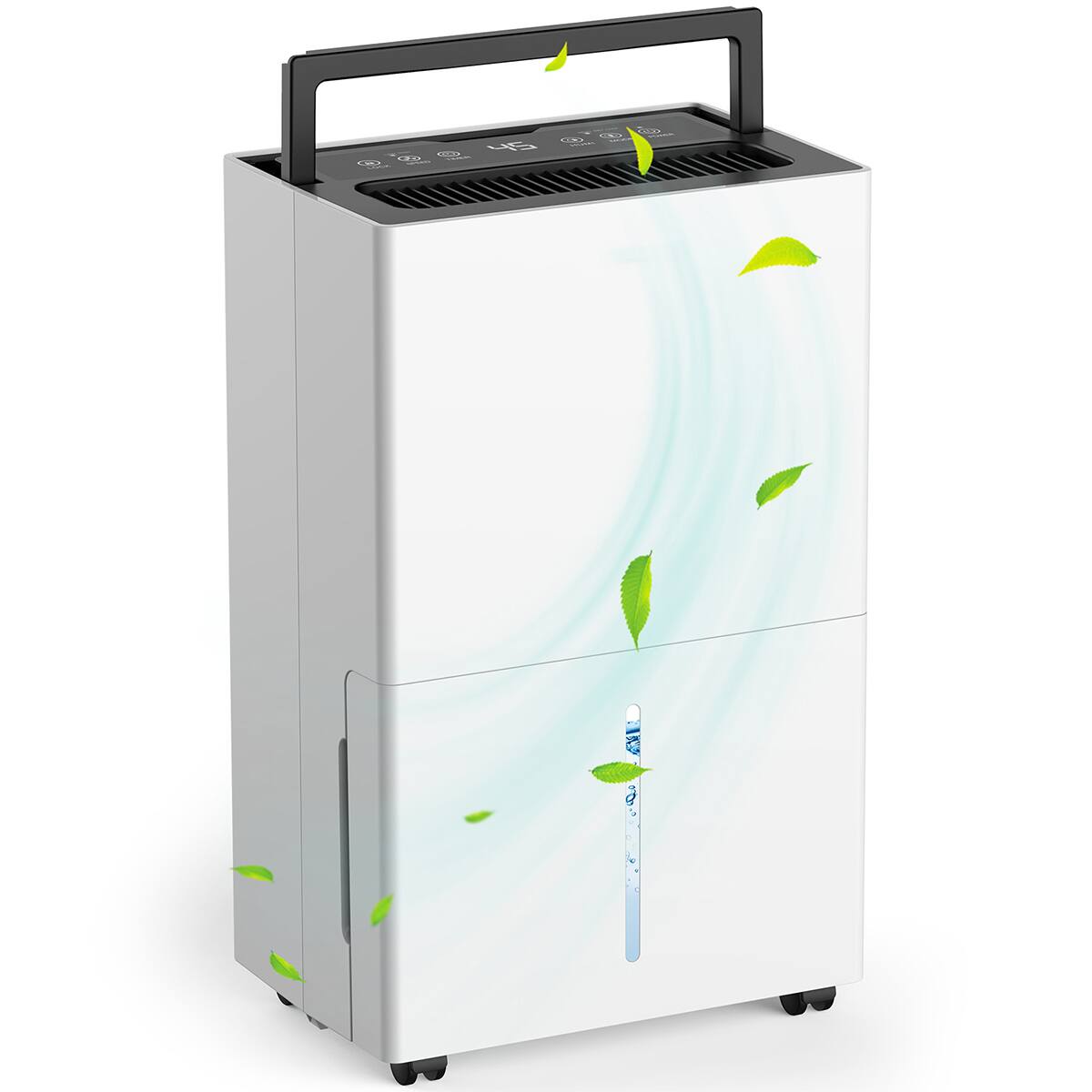 Left. BEARSOLIM - 52 Pints Large Room Dehumidifier with Drain Hose & Water Tank 0.58 Gal,4500 Sq.ft Energy Home Basement.