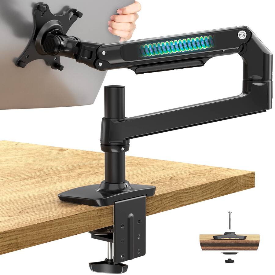 Base Assembly For Monitor Cedar Assembly Single Monitor Arm Desk Mount Holds Screens Up To And s ...