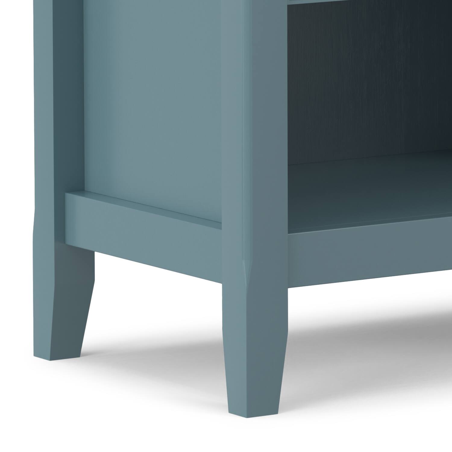 Alt View 1. Simpli Home - Amherst 24 inch Wide Solid Wood Transitional Bedside Table in French Blue - French Blue.