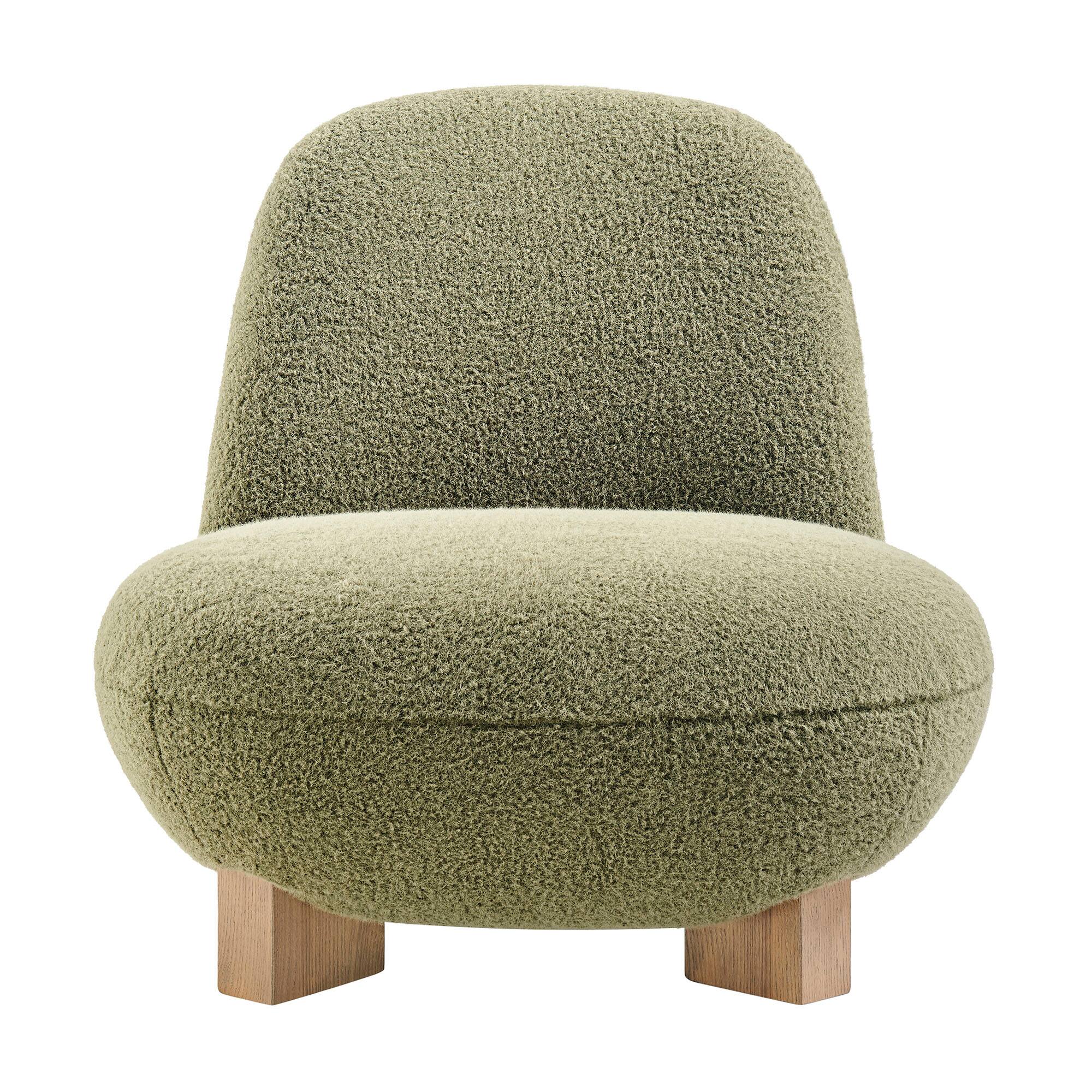 Alt View 4. Modway - Norwood Faux Mohair Bean Shaped Accent Chair by Modway - Moss.