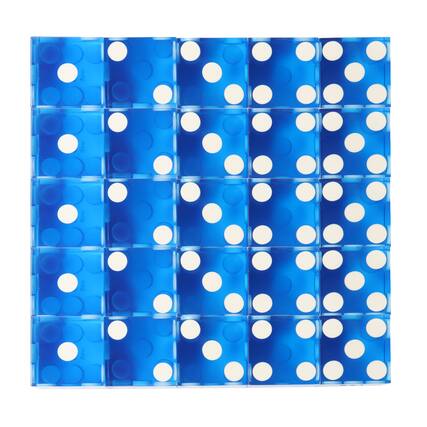 Front. GSE Games & Sports Expert - 19mm Vegas Casino Style Craps Dice Set of 25 with Razor Sharp Edges(Blue).