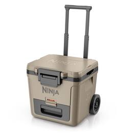 Ninja - FrostVault 30-qt. Wheeled Cooler with Cold Dry Zone - Birch Beige