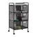 Front. Mind Reader - Cart with Drawers, Laundry Organizer, Utility Cart, Bathroom, Kitchen, Metal Mesh, 16"L x 11"W x 29"H - Black.