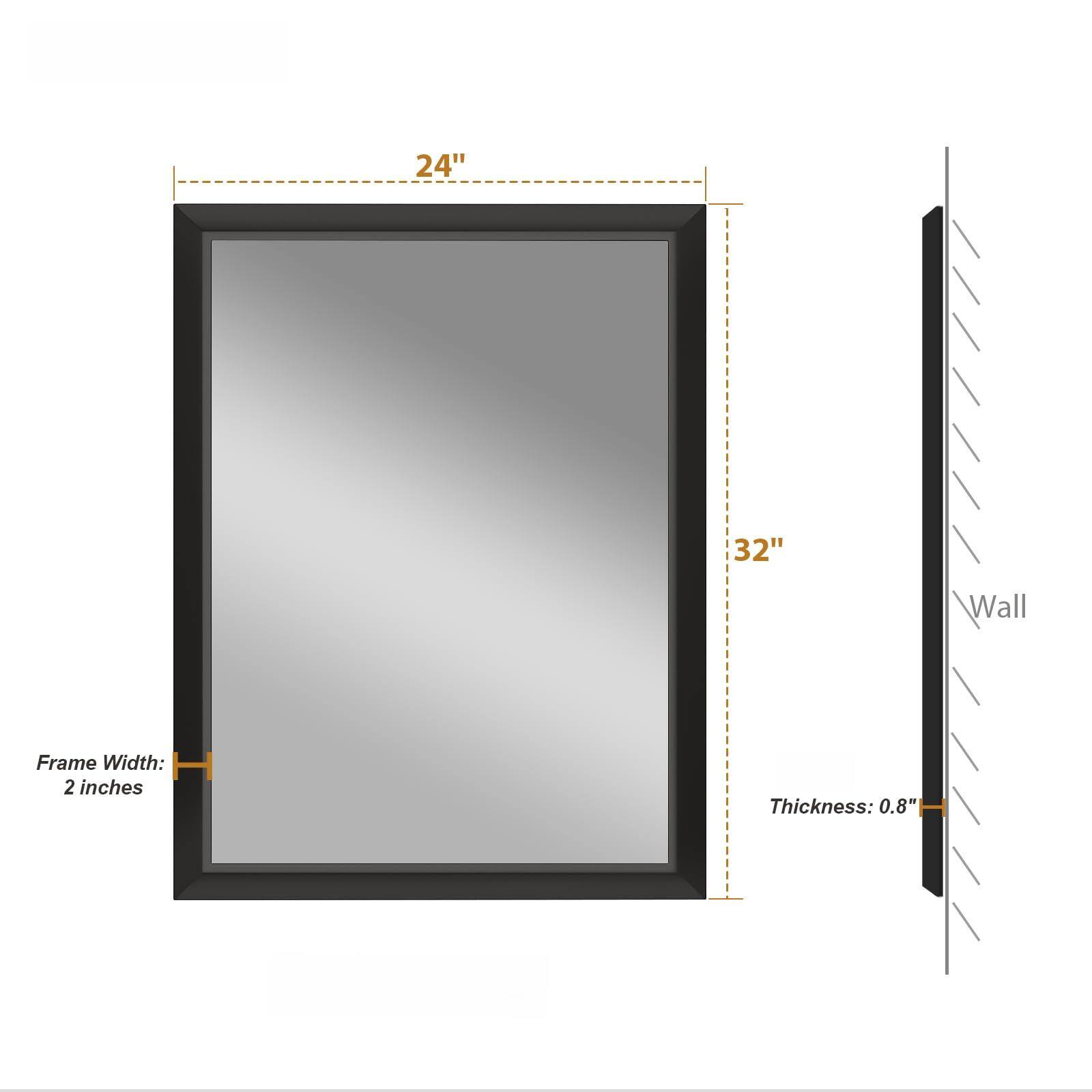 24" x 32" Wall Frame  
Width: 2 inches  
Thickness: 0.8"