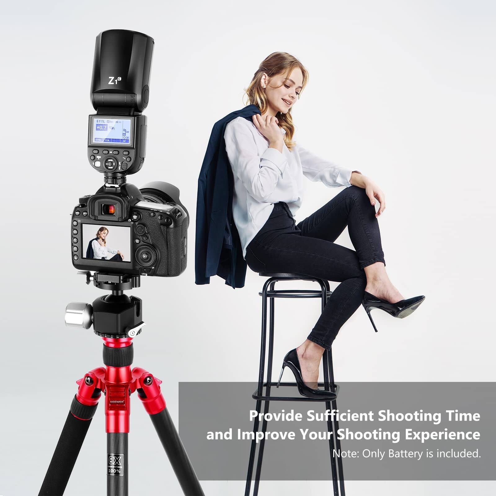 Z1 E - +0.7 SOEW - 180%  
Provide Sufficient Shooting Time and Improve Your Shooting Experience  
Note: Only Battery is included.