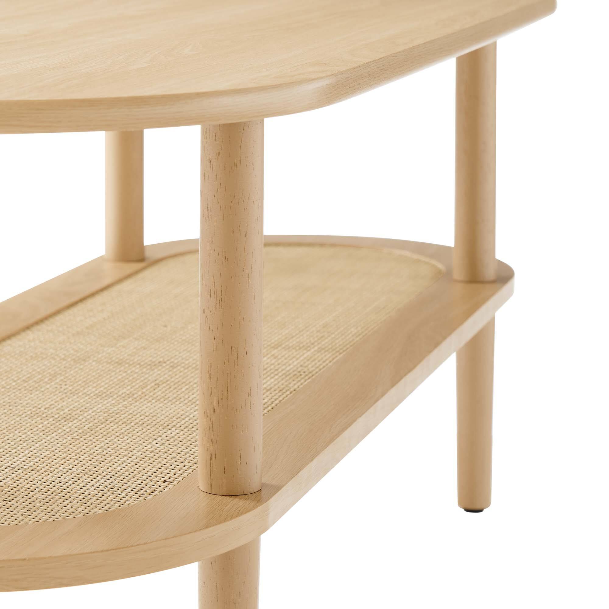 Alt View 4. Modway - Torus Oval Coffee Table by Modway - Oak.