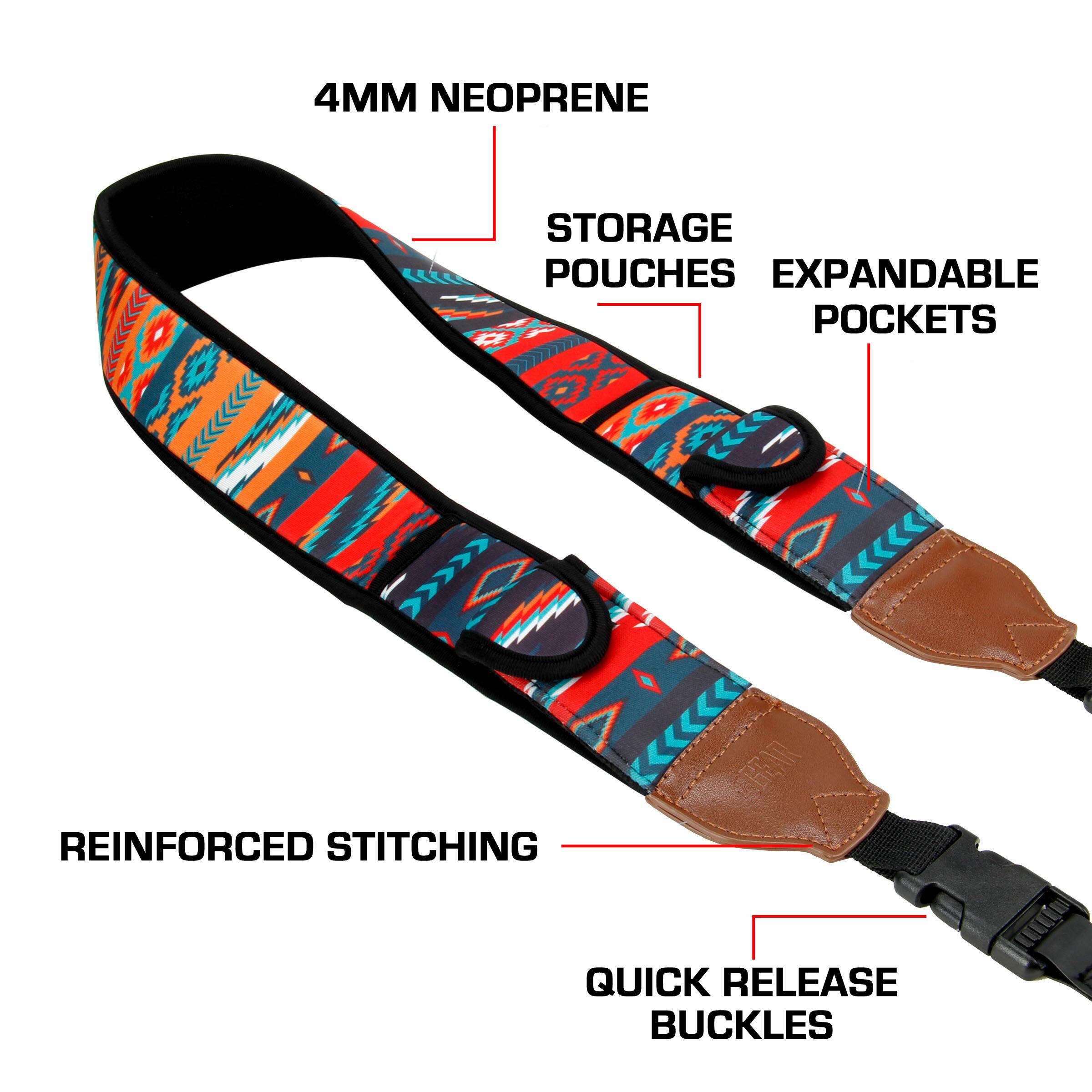 4MM NEOPRENE  
STORAGE POUCHES  
EXPANDABLE POCKETS  
REINFORCED STITCHING  
QUICK RELEASE BUCKLES