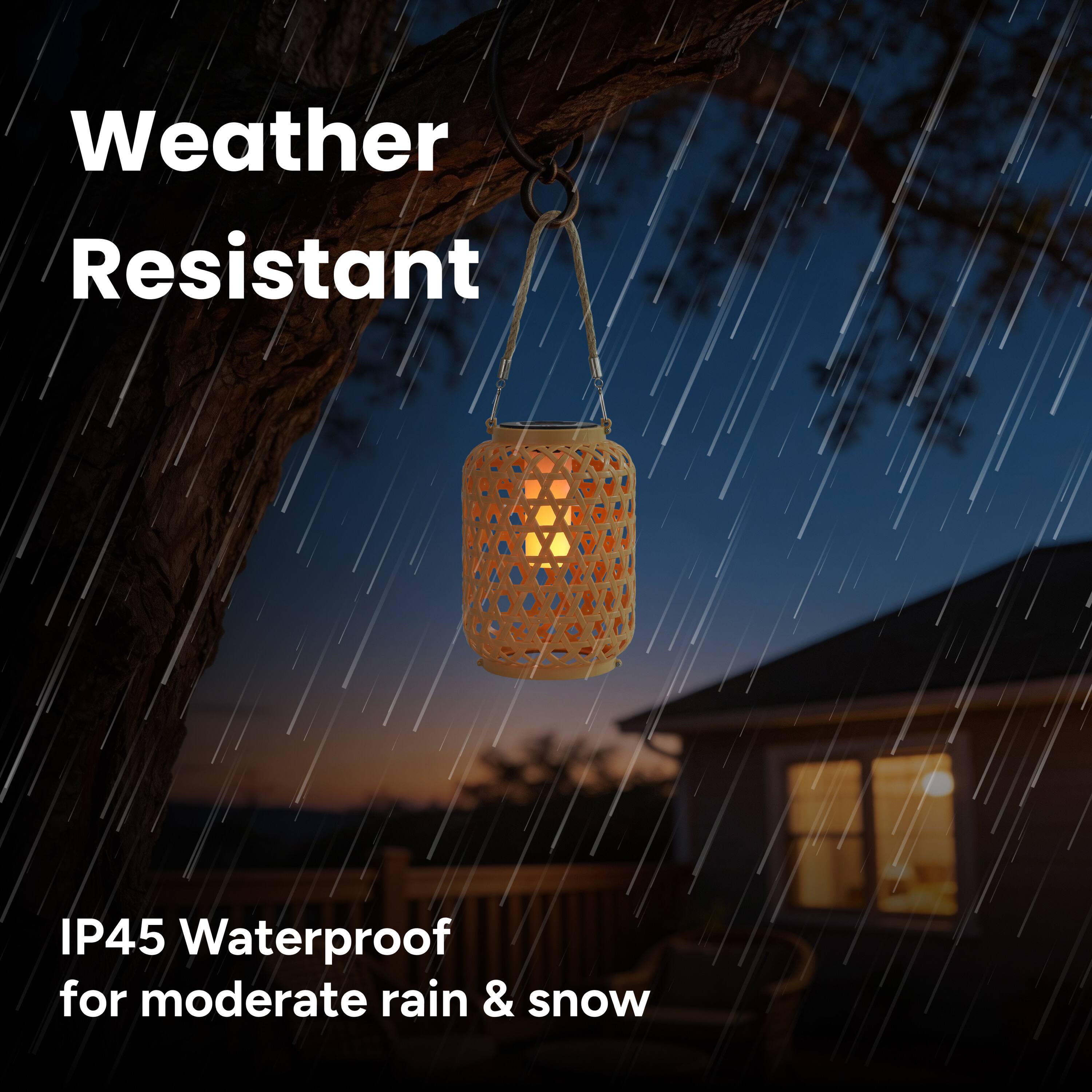 Weather Resistant  
IP45 Waterproof for moderate rain & snow