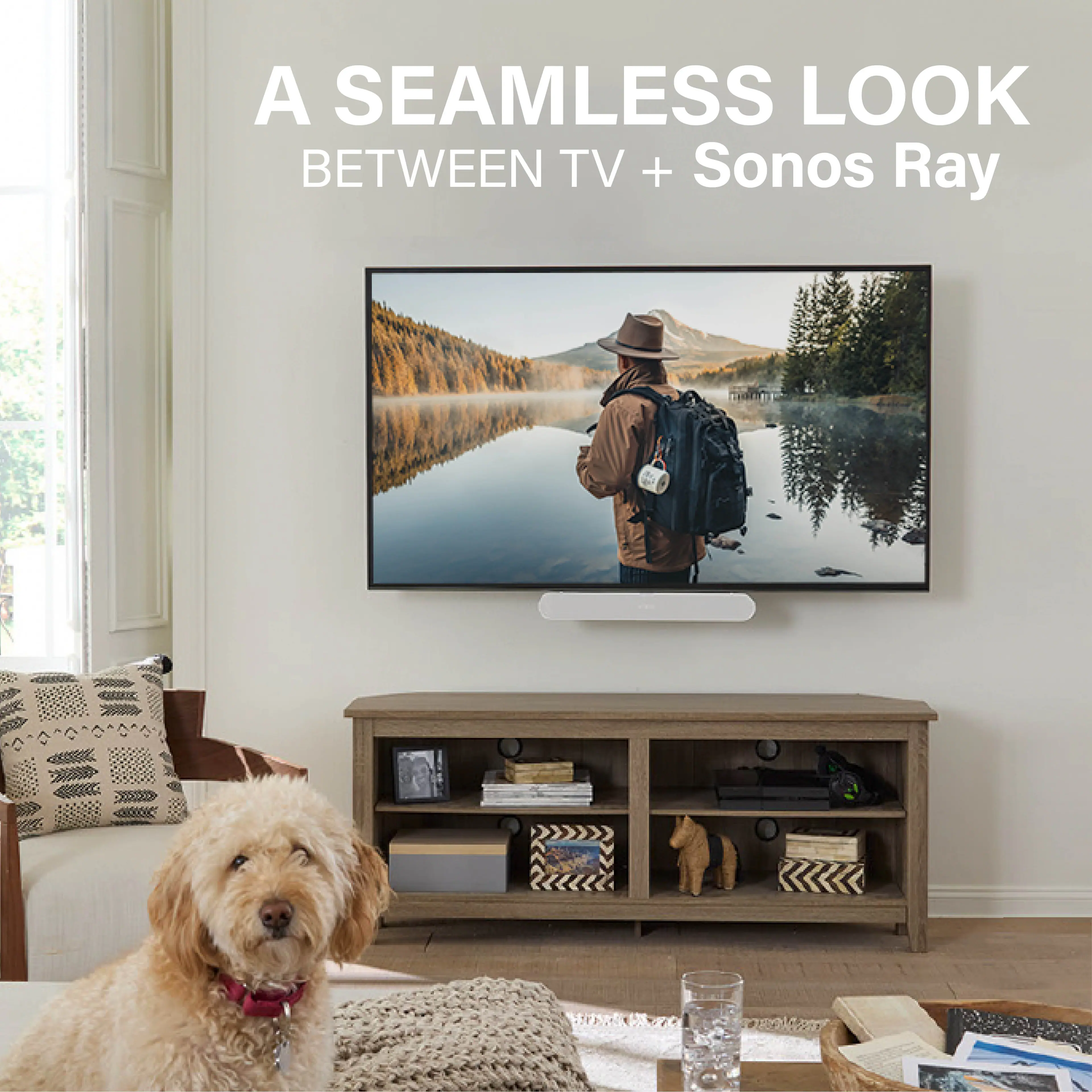 A seamless look between TV and Sonos Ray
