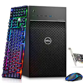 Dell - Refurbished Excellent - Precision Tower Gaming Desktop PC | Intel i5-9th | 16GB DDR4 RAM | 256GB SSD | NVIDIA GTX 1660s | Wi-Fi | Windows 11 - Black