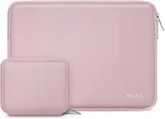 Front. mosiso - 13 inch Laptop Sleeve for MacBook Air Pro 13 M5 M4 M3 M2 M1 2026-2018 /Neo 13, Neoprene Computer Sleeve with Small Case - Pink.