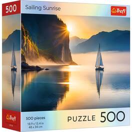 Trefl - Red 500 Piece Puzzle - Nature - Sailing Sunrise