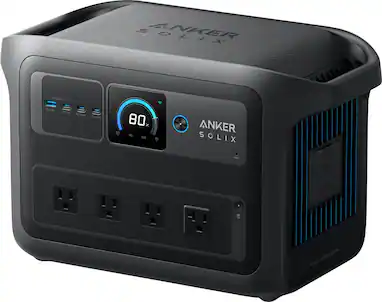 Anker - SOLIX C1000X Gen2 Portable Power Station,1024 Wh/Peak 3000W Battery Solar Generator for Outdoor Camping&Power Outages (1024 Wh Capacity) - Dark Gray